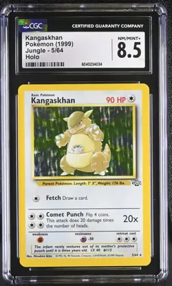 CGC 8.5 Kangaskhan 1999 Jungle 5/64 Holo Pokemon Card psa - Image 1