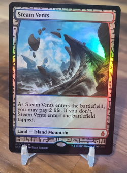MTG FOIL Steam Vents Zendikar Expeditions NM - MINT Magic the Gathering Card - Image 1