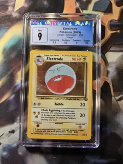 Electrode 2/64 Jungle Holo Pokemon Card CGC 9 MINT Blue Label with Subgrades - Image 1