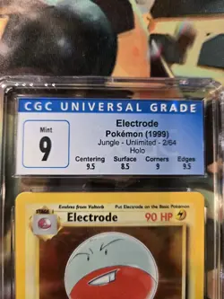 Electrode 2/64 Jungle Holo Pokemon Card CGC 9 MINT Blue Label with Subgrades - Image 4