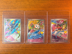 Pokemon First Partner Illustration Collection Gen 7 Litten Rowlet Popplio Set NM - Image 1