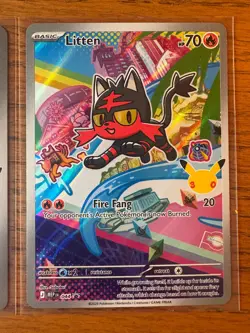 Pokemon First Partner Illustration Collection Gen 7 Litten Rowlet Popplio Set NM - Image 2