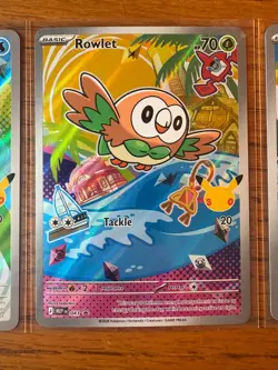 Pokemon First Partner Illustration Collection Gen 7 Litten Rowlet Popplio Set NM - Image 3