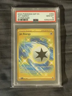 2024 Pokemon Surging Sparks SSP EN - Jet Energy Hyper Rare #252/191 - PSA 10 - Image 1