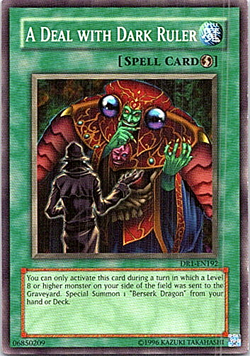 A Deal With Dark Ruler DR1-EN192 Yu-Gi-Oh! Light Play Unlimited - Image 1