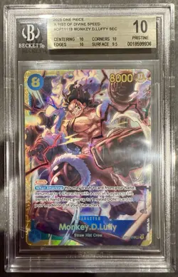 2025 ONE PIECE OP11-A FIST OF DIVINE SPEED #118 MONKEY D. LUFFY BGS 10 - Image 1