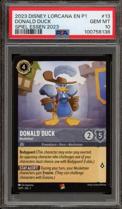 Disney Lorcana Donald Duck '23 Spiel Essen Promo 13/P1 PSA 10 Gem Mint - Image 1
