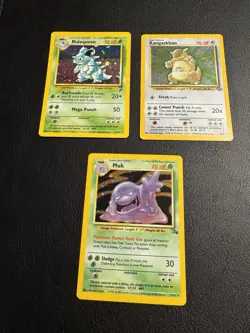 Vintage Pokemon Card Lot Holo Muk + Nidoqueen Kangaskhan WOTC Base Jungle Fossil - Image 1