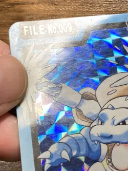 Pokemon Carddass Card Blastoise File No.9 Bandai Pocket Monsters 1997 Japan - Image 5