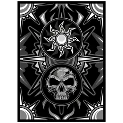 (White Black) - 100ct Textured TCG/MTG Art Card Sleeves - Image 1