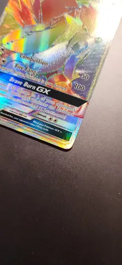 Pokemon Entei GX TCG Shining Legends Holo Card 74/73 Rainbow Secret Rare - Image 3