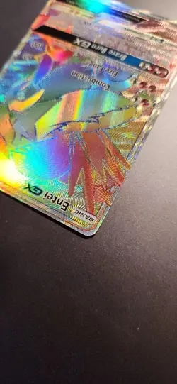 Pokemon Entei GX TCG Shining Legends Holo Card 74/73 Rainbow Secret Rare - Image 4