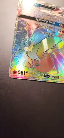 Pokemon Entei GX TCG Shining Legends Holo Card 74/73 Rainbow Secret Rare - Image 5