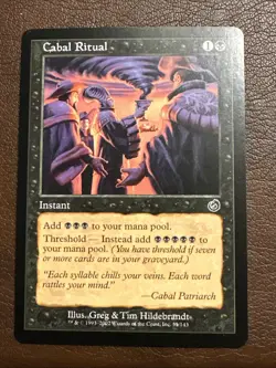 Cabal Ritual Magic The Gathering MTG Torment 💥NEVER PLAYED💥 - Image 1