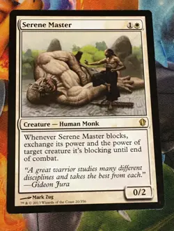 C6761 MTG MAGIC GATHERING COMMANDER 2013 SERENE MASTER #20 LP RARE - Image 1