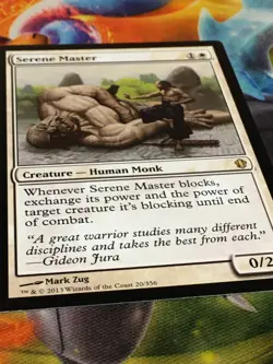 C6761 MTG MAGIC GATHERING COMMANDER 2013 SERENE MASTER #20 LP RARE - Image 2
