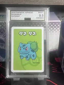 Pokemon TCG Bulbasaur 2019 Old Maid Jap. Mint + 9.5 AGS Slab - Image 1