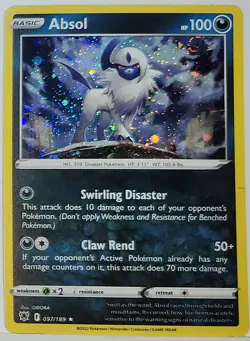 Swirl 🌀 Absol 097/189 Cosmos Holo Rare Pokemon TCG - Image 3