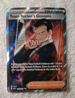 Team Rocket’s Giovanni 225/182 Pokemon Destined Rivals Full Art Ultra Rare NM - Image 1