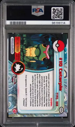 2000 TOPPS CHROME POKEMON T.V. 10 CATERPIE | PSA 10 - Image 2