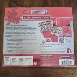 Sealed Pokemon TCG Sword and Shield Battle Styles Elite Trainer Box ETB Red 820650808357 - Image 2