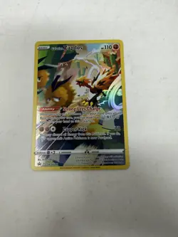 Pokemon TCG Galarian Zapdos SWSH283 Full Art Holo Fighting Near Mint - Image 1