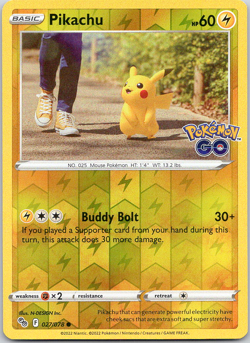 Pikachu - Pokemon GO (NM) Reverse Holo - Image 1