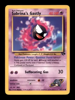 Sabrina's Gastly 97/132 C Gym Challenge Pokemon Unlimited - Image 1