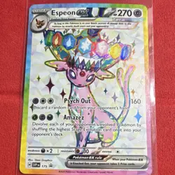 Pokemon Espeon EX SVP EN 175 Scarlet & Violet Promo Full Art Holo 2025 ~Promo~ - Image 2