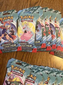 Pokemon-Journey Together Sleeved Booster Packs- LOT OF 27 SEALED IN HAND - Image 3