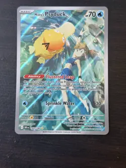 Pokemon Misty's Psyduck 193/182 SV10 Destined Rivals Illustration Rare Holo 70HP - Image 1