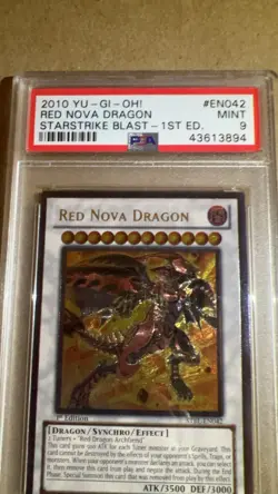 Yu-Gi-Oh Red Nova Dragon Ultimate Rare STBL-EN042 PSA 9 - Image 3