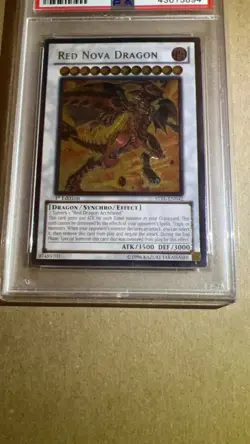 Yu-Gi-Oh Red Nova Dragon Ultimate Rare STBL-EN042 PSA 9 - Image 4