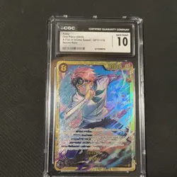 2025 ONE PIECE A FIST OF DIVINE SPEED SECRET RARE #OP11-119 KOBY CGC 10 GEM MINT - Image 1