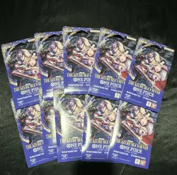 One Piece OP14 The Azure Sea's Seven Sleeved Booster Pack Lot Of 10 - In Hand - Image 1
