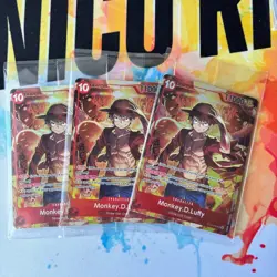 Monkey D. Luffy SR ST10-006 - Treasure Booster Promo - One Piece TCG Sealed x3 - Image 1