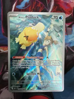 Pokemon Misty's Psyduck Illustration Rare Holo 193/182 Sv10 Destined Rivals 70 … - Image 1