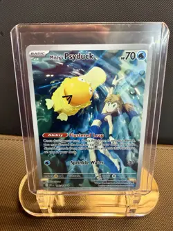 Pokemon TCG Misty's Psyduck 193/182 Sv10 Illustration Rare Holo 70 HP English - Image 1