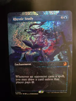 Rhystic Study (Anime Borderless) (Confetti Foil) Wilds of Eldraine: WOT - Image 1