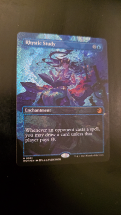 Rhystic Study (Anime Borderless) (Confetti Foil) Wilds of Eldraine: WOT - Image 2