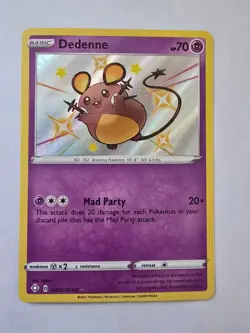 Dedenne SV051/SV122 Rare Shiny Shining Fates Shiny Vault Pokemon NM - Image 1