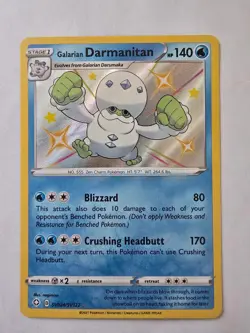 Galarian Darmanitan SV024/SV122 Rare Shiny Shining Fates Shiny Vault Pokemon NM - Image 1