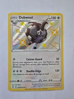 Dubwool SV104/SV122 Rare Shiny Shining Fates Shiny Vault Pokemon NM - Image 1