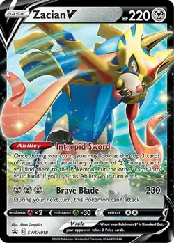 ZACIAN V SWSH018 HOLO P SWORD & SHIELD PROMO POKEMON NM - Image 3