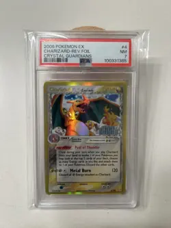 2006 Pokemon Ex Crystal Guardians Charizard Reverse Foil #4 PSA 7 - Image 1