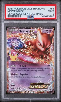2021 POKEMON CELEBRATIONS CLASSIC COLL #54 MEWTWO EX PSA 9 - Image 1