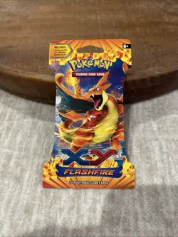 Pokemon XY Flashfire Sleeved Booster Pack Mega Charizard Y Artwork - Image 1