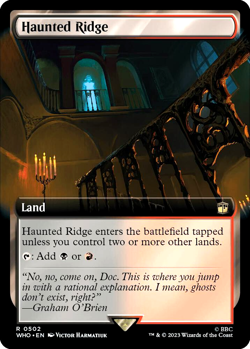 MTG Haunted Ridge 502 Rare Foil Extended Art Land Doctor Who - Image 1