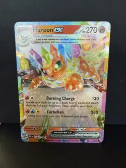 Pokemon TCG Flareon EX Prismatic Evolutions Double Rare Holo Card 014/131 - Image 1
