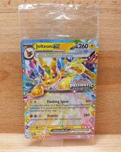 Pokemon TCG Jolteon EX 030/131 Prismatic Evolutions Stamped Promo Card Sealed - Image 1
